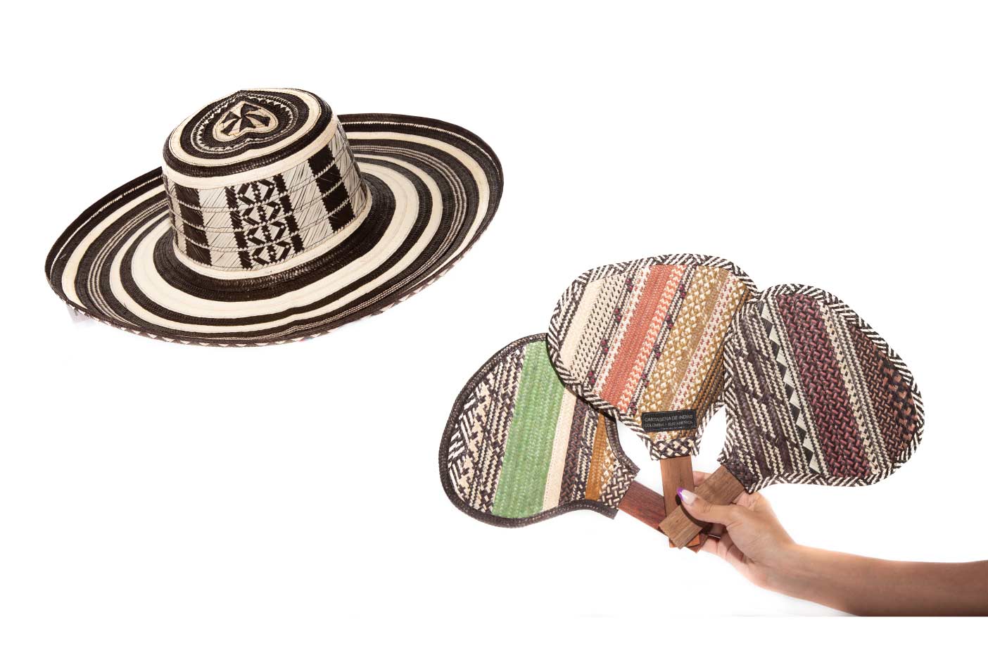 Hand-woven products made from plant fibers